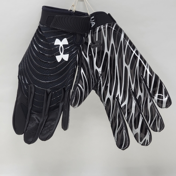 Under Armour Spotlight Receiver Black Football Gloves Men's Size 3XL New - Picture 1 of 4
